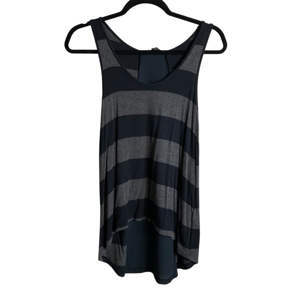 Banana Republic Black and Gray Striped Tank Top - Picture 1 of 7